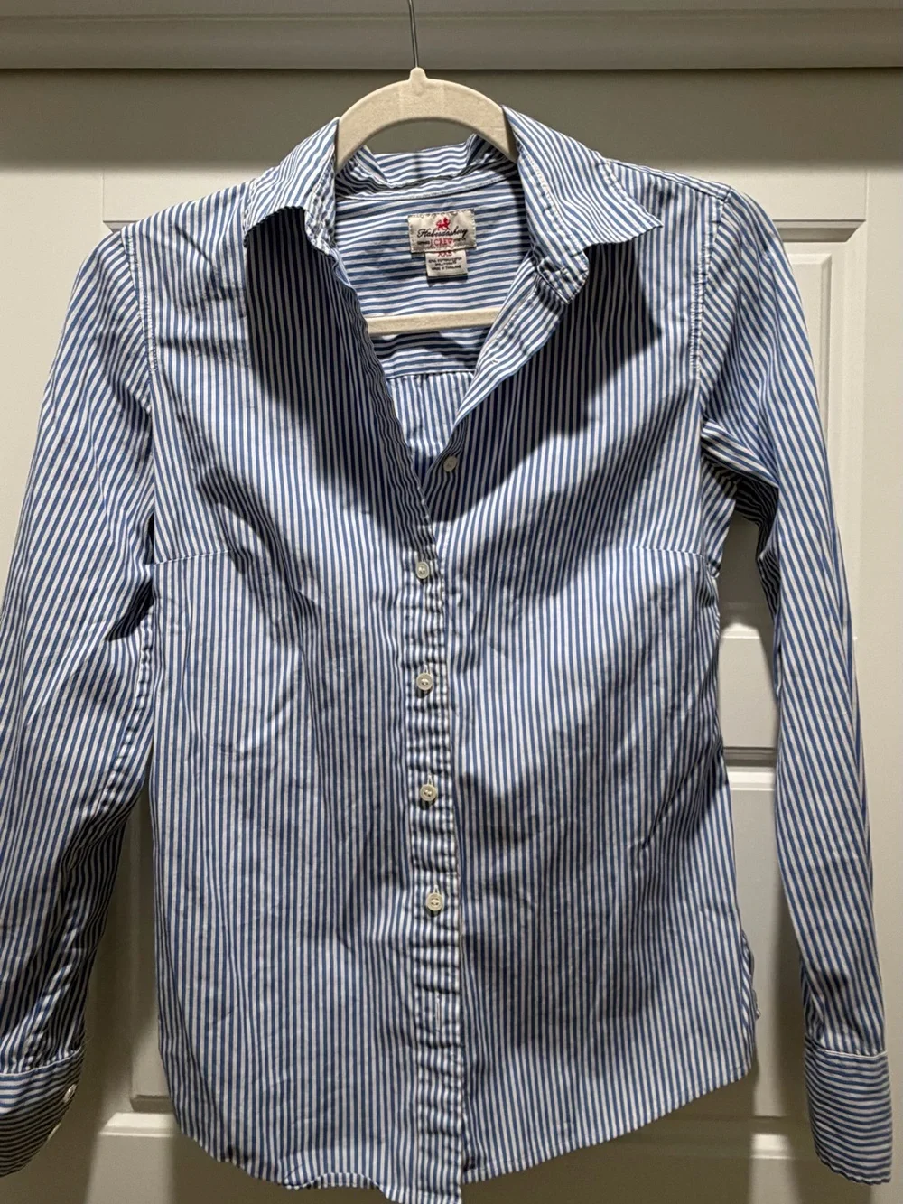 J. Crew Classic Blue Striped Button-Down Haberdashery Shirt